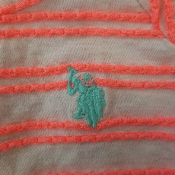 U.S. Polo Assn Onesie Ruffle Sleeves Large Logo - Picture 5 of 8